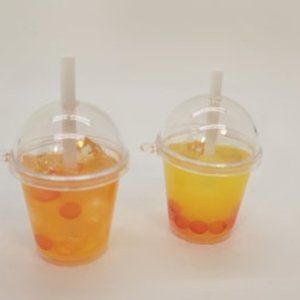 Scale Pearl Tea Drink in Dome Lid Coffee Shop Drink for 18 inch doll,